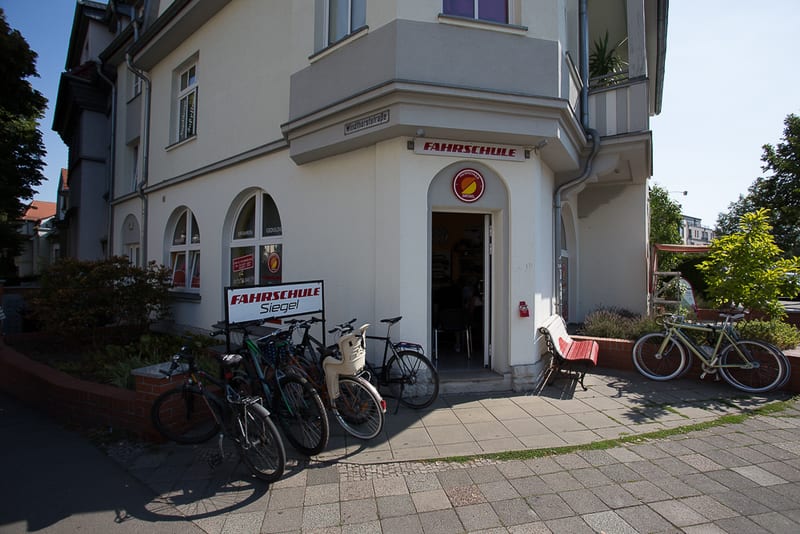 Das Gebäude der Fahrschule Siegel in der Windthorststraße in Erfurt