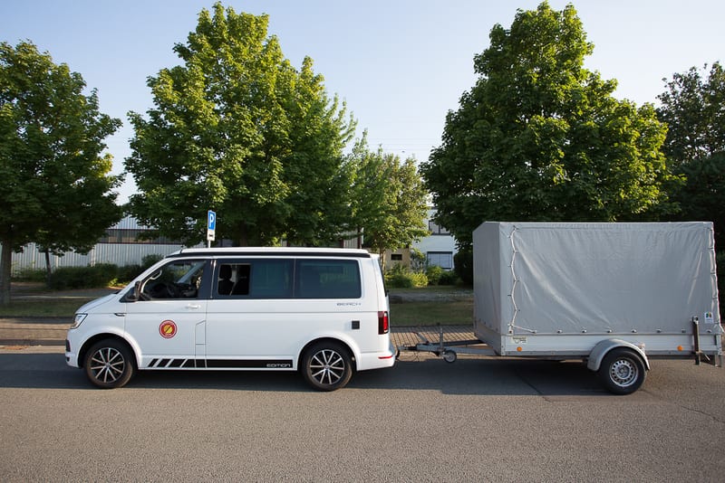Fahrzeuggespann der Klasse BE - Zugfahrzeug mit Anhänger
